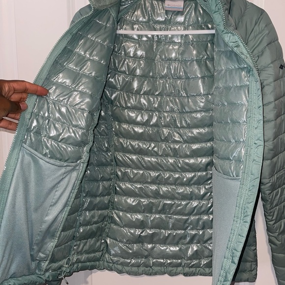 Columbia Powder Lite Insulated Jacket in Aqua Haze - Picture 5 of 16
